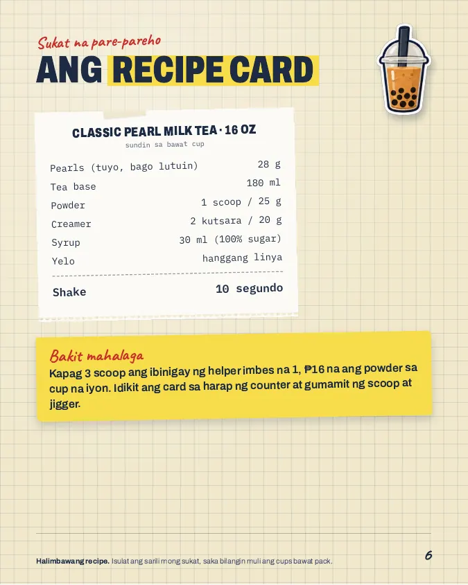 Pahina mula sa Milk Tea Pack
